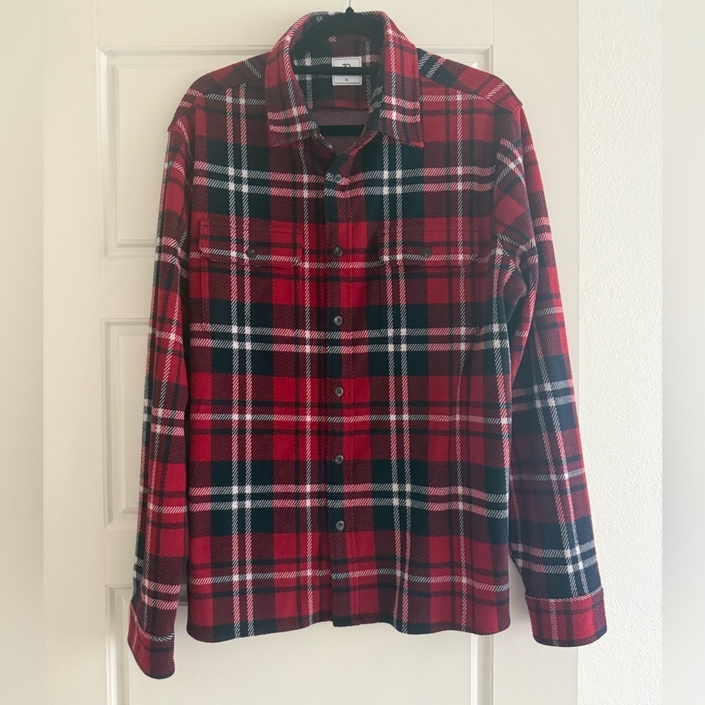 Men’s Size XL 7 Diamonds Button Down Flannel Shirt